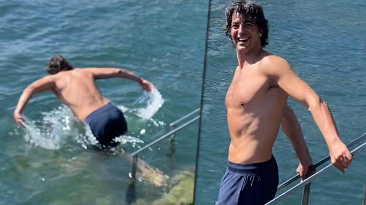 İbrahim Kutluay, Bebek’te denize girdi!