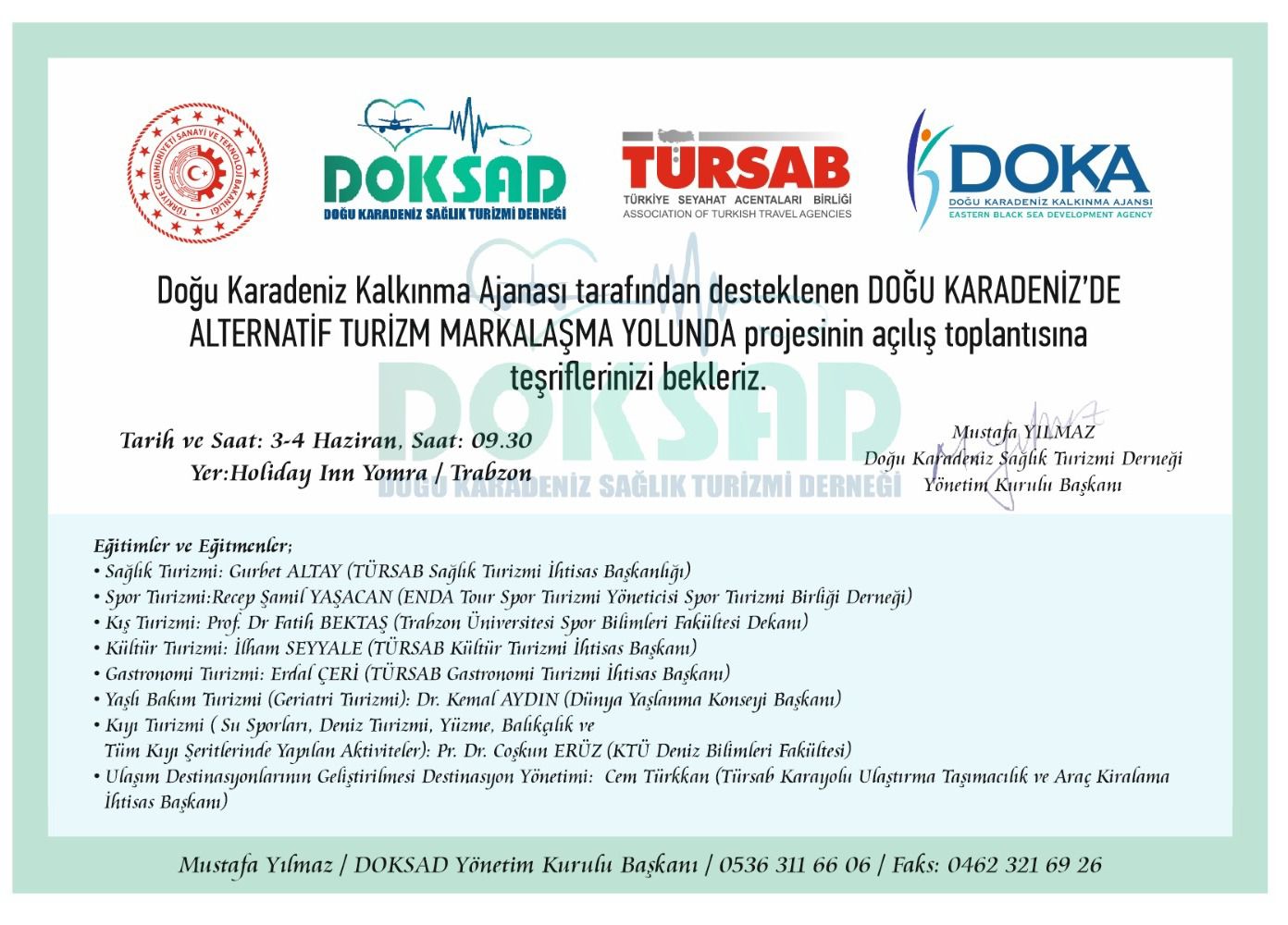 ALTERNATİF TURİZM’de  MARKALAŞMA TRABZON’da MASAYA YATIRILIYOR..