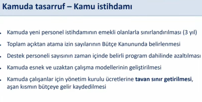 Son dakika: Kamuda tasarruf paketinin ayrıntıları belli oldu