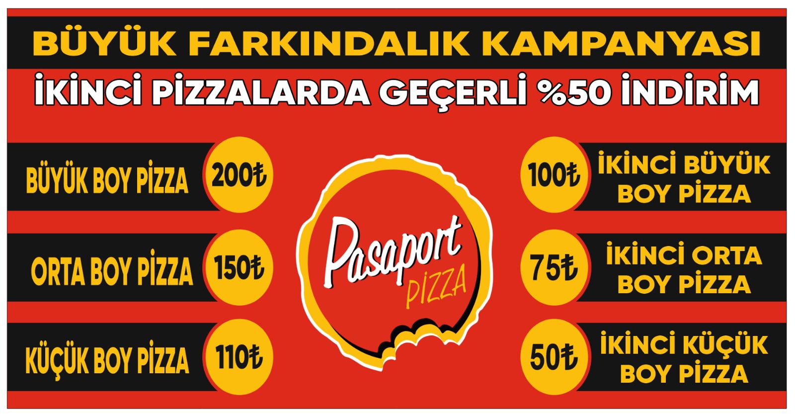 Küçükçekmece Pasaport Pizza ile Ailelere Özel Menü