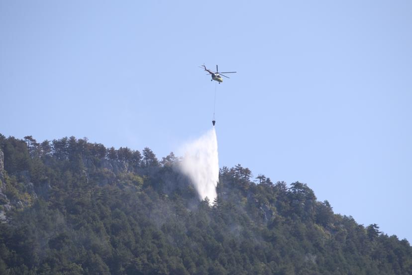 Sinop’taki orman yangınına müdahale sürüyor