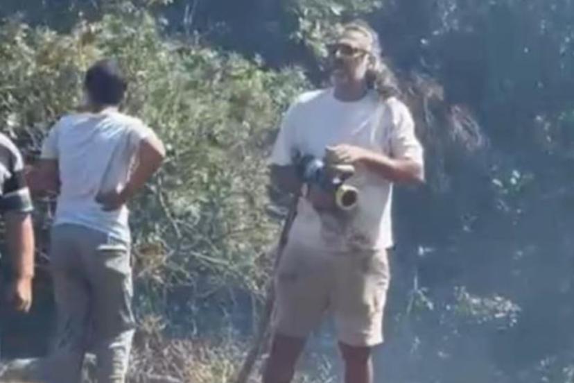Ünlü oyuncu, Çanakkale’de yangın söndürme çalışmalarına destek verdi
