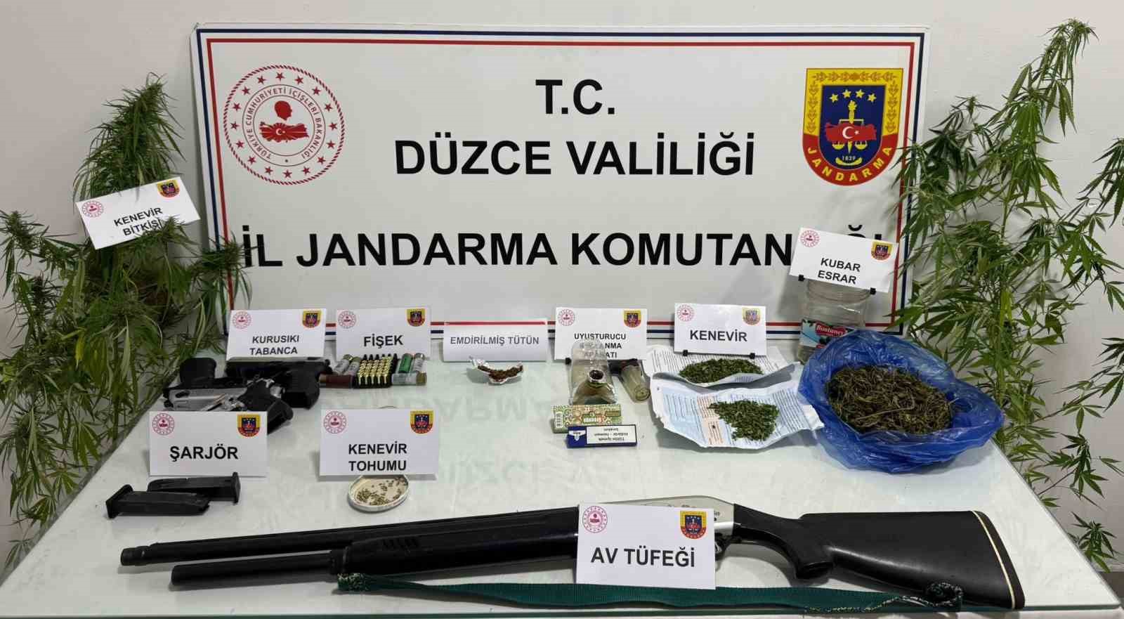 Çilimli’de Uyuşturucu ve Silah Operasyonu: 1 Gözaltı