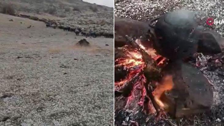 Elazığ’da Korkutan Anlar: Ateşin Başına Yıldırım Düştü!